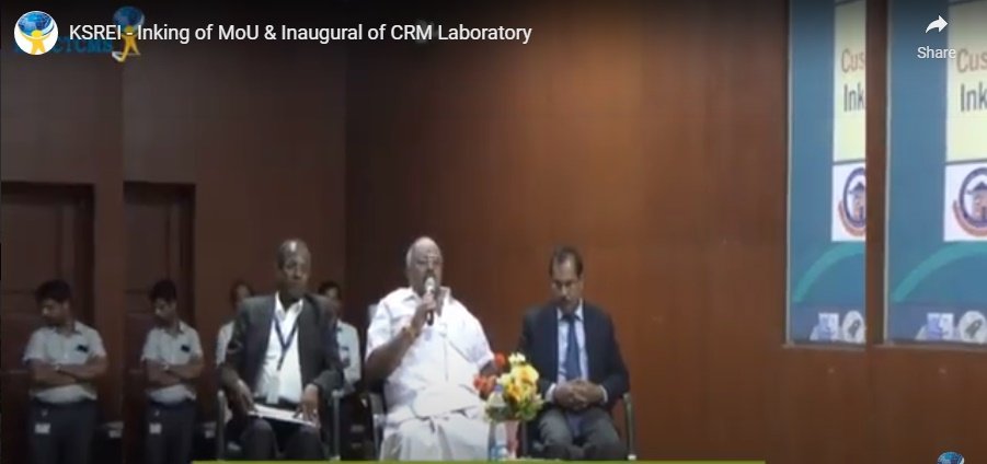 Inking of MoU & Inaugural of CRM lab