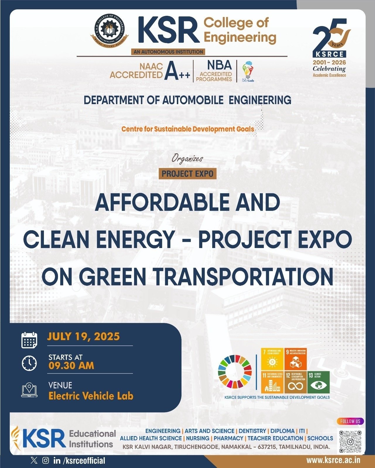 Affordable and Clean Energy - Project Expo on Green transportation